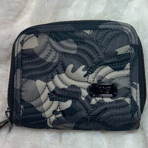 EUC Lug Splits RFID Zip Around Accordion Wallet - Camo Midnight